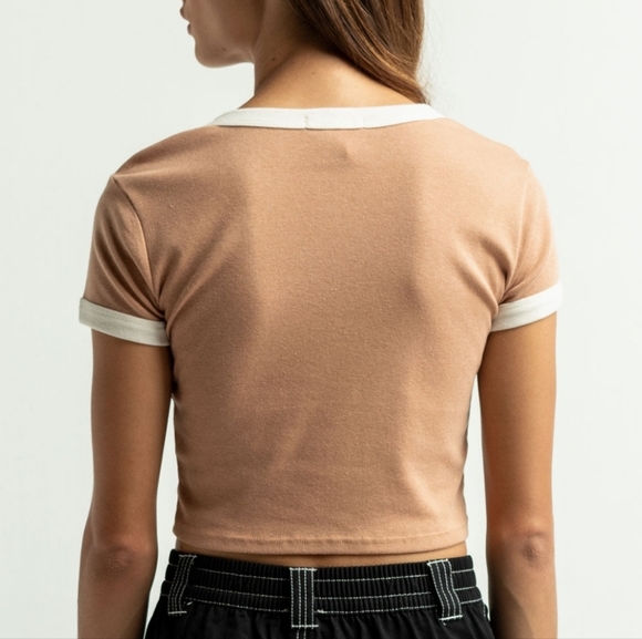 FULL TILT Rocky Mountains Womens Ringer Tee Size XXL - Picture 3 of 4